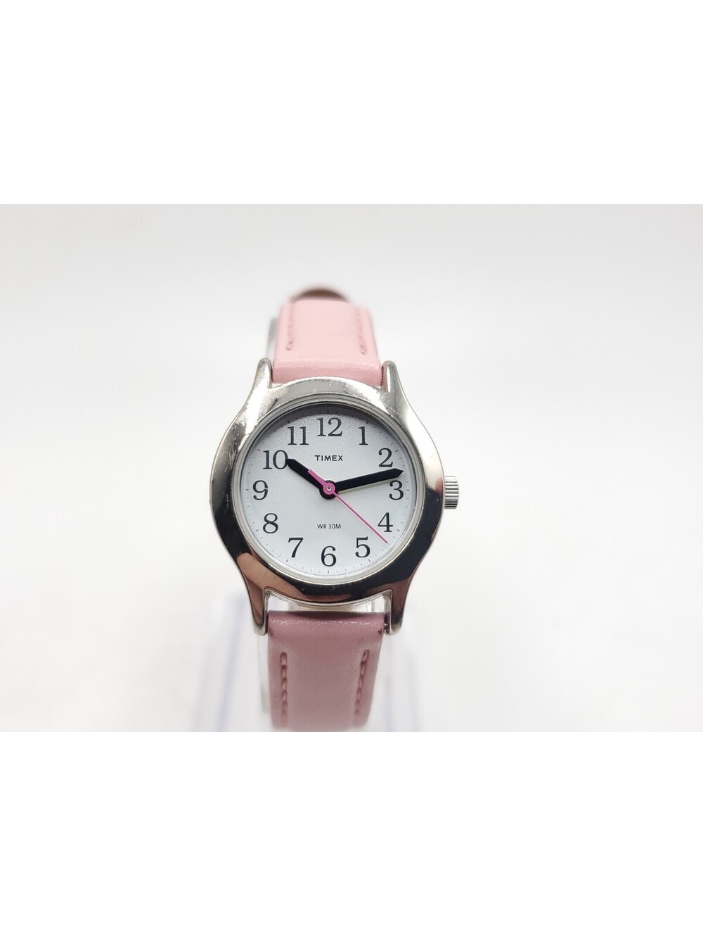 Timex Quartz Watch Women's New Battery Pink Band White Dial 23mm